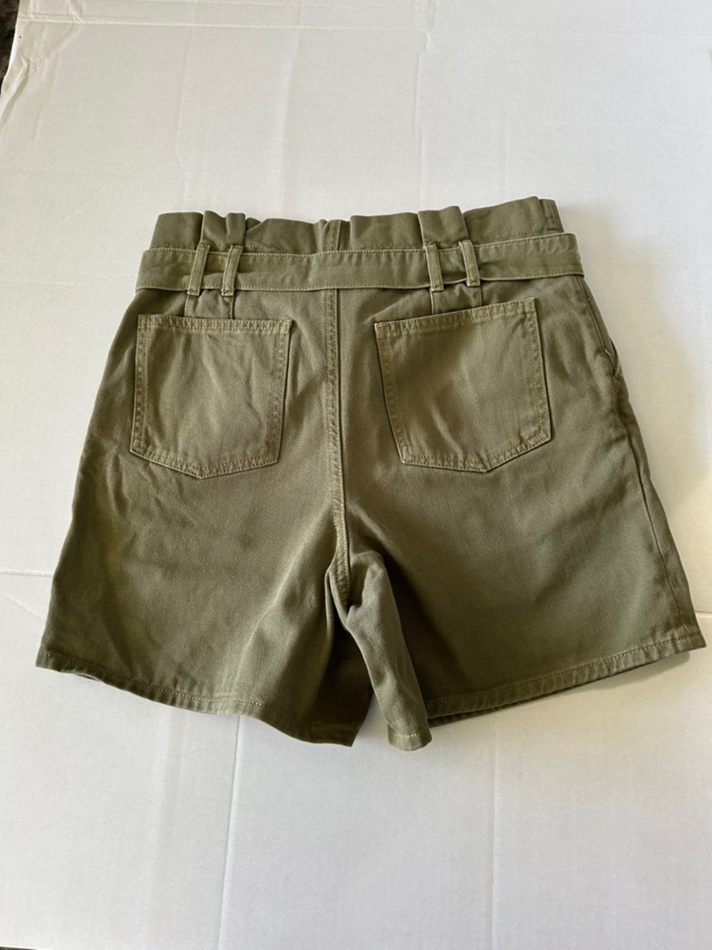 FREE PEOPLE WOMENS CINDY UTILITY OLIVE GREEN HIGH-RISE BUTTON FLY SHORTS SIZE 8 - Picture 2 of 10